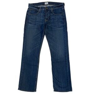 HUDSON Byron Straight Leg Jeans Button Fly 5 Pocket Blue Size 32 Inseam 29.5